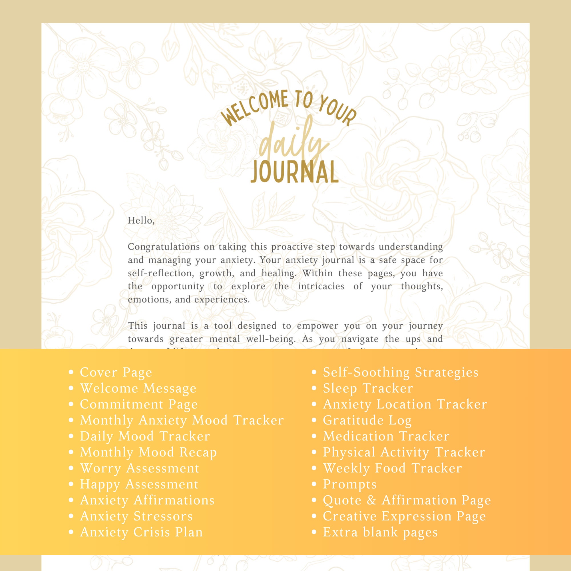 Anxiety Journal Printable Anxiety Journal, Therapy Journal, Anxiety ...