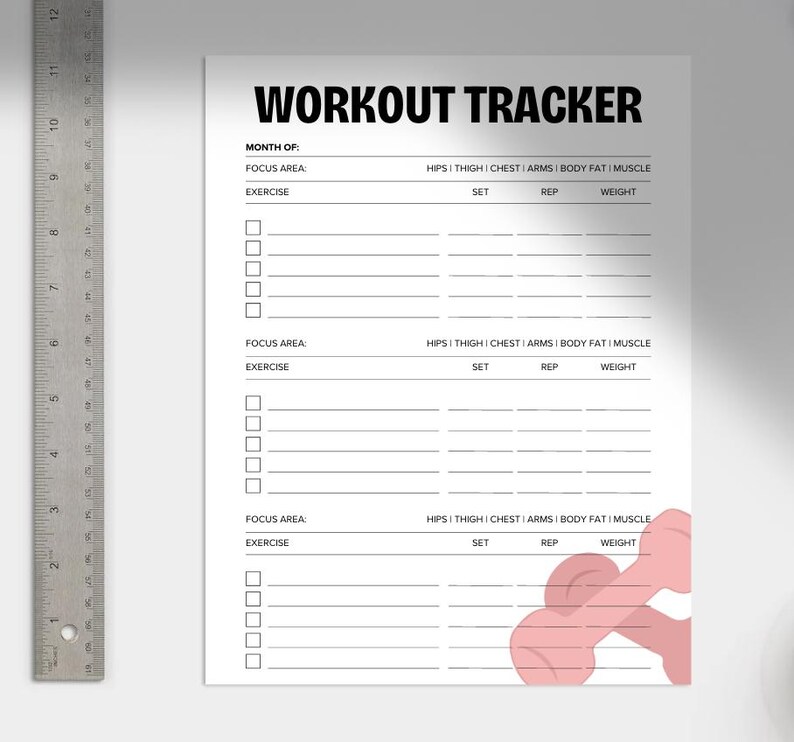 Workout Tracker Chart.pdf Printable Workout Tracker: Fitness Planner (PDF) Daily Fitness Tracker ...