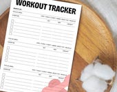 Printable Workout Tracker:  Fitness Planner (PDF) Daily Fitness Tracker Track Fitness Worksheet Workout Accountability New Year Weight Loss