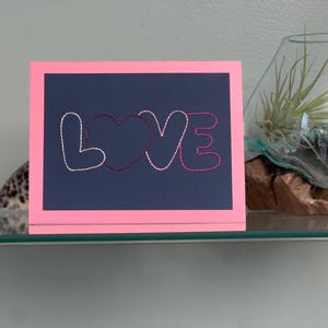 A Heart In Love Greeting Card: Hand-Embroidered Pattern (Digital Download)