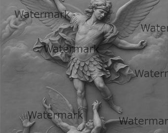 PNG de quemadura láser en escala de grises 3D/San Miguel/