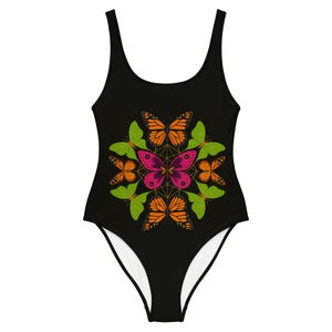 One-Piece Butterfly Kaleidoscope Swimsuit | Rave One Piece, Festival Fashion