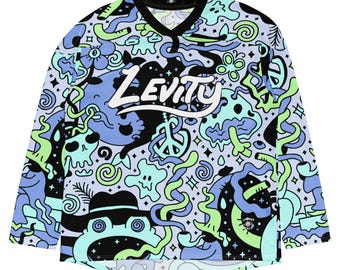 LEVITY Inspired Rave Jersey, Psychedelic Festival Outfit, Comfy Outfit for Bass Music Lovers