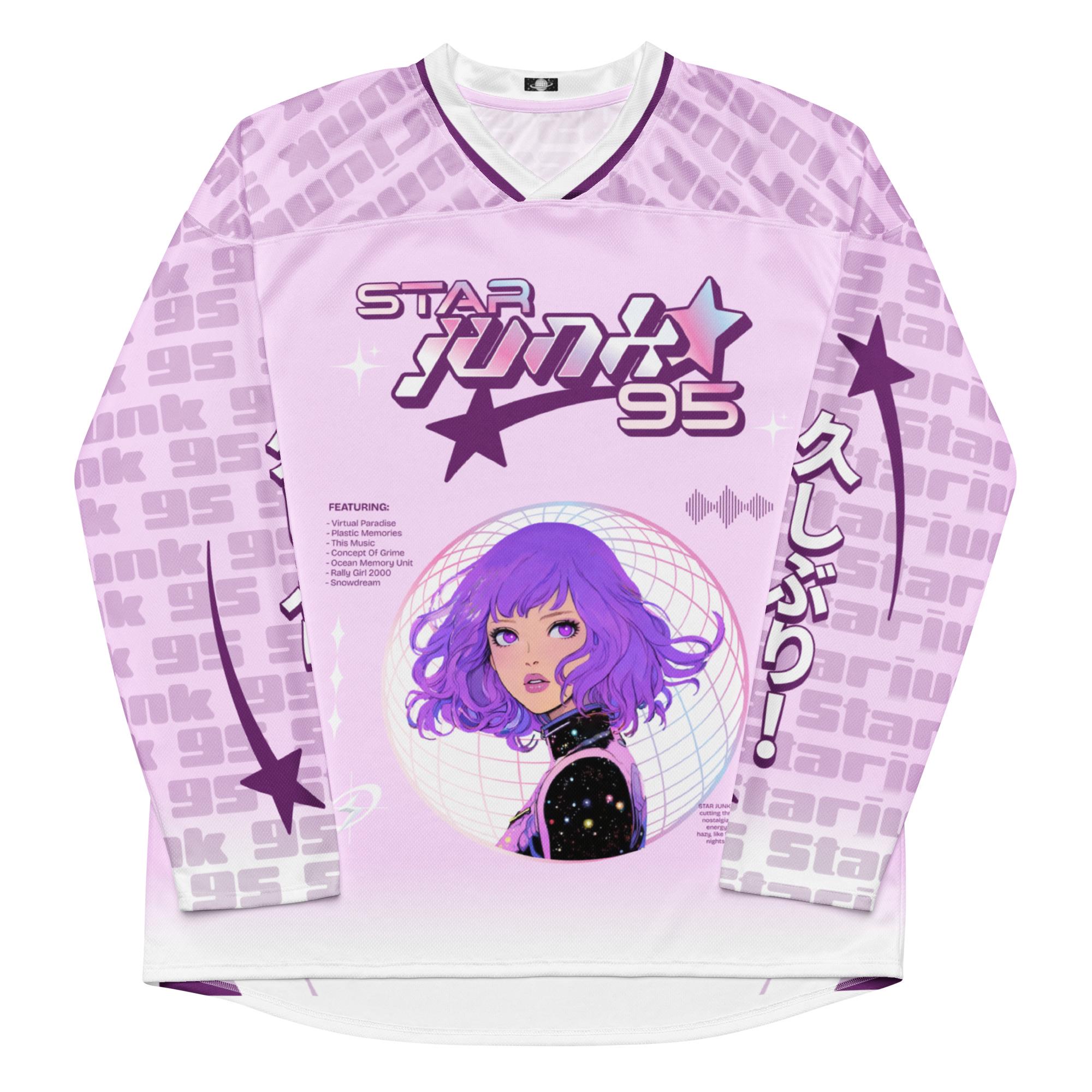 Discover STARJUNK 95 Inspired Rave Jersey  Y2k Cosmic Disco Hockey Shirt, Psychedelic Festival Outfit, Trippy Y2K Clubwear