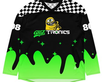GRiZTRONICS Inspired Rave Jersey, Psychedelic Festival Outfit, Comfy Lightweight Outfit for Bass Music Lovers