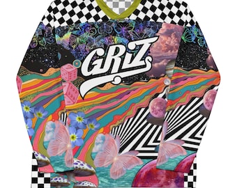 GRiZ Inspiriert Show Love Spread Love Rave Jersey, Psychedelisches Festival Outfit, Gemütliches Outfit für Bass Musikliebhaber