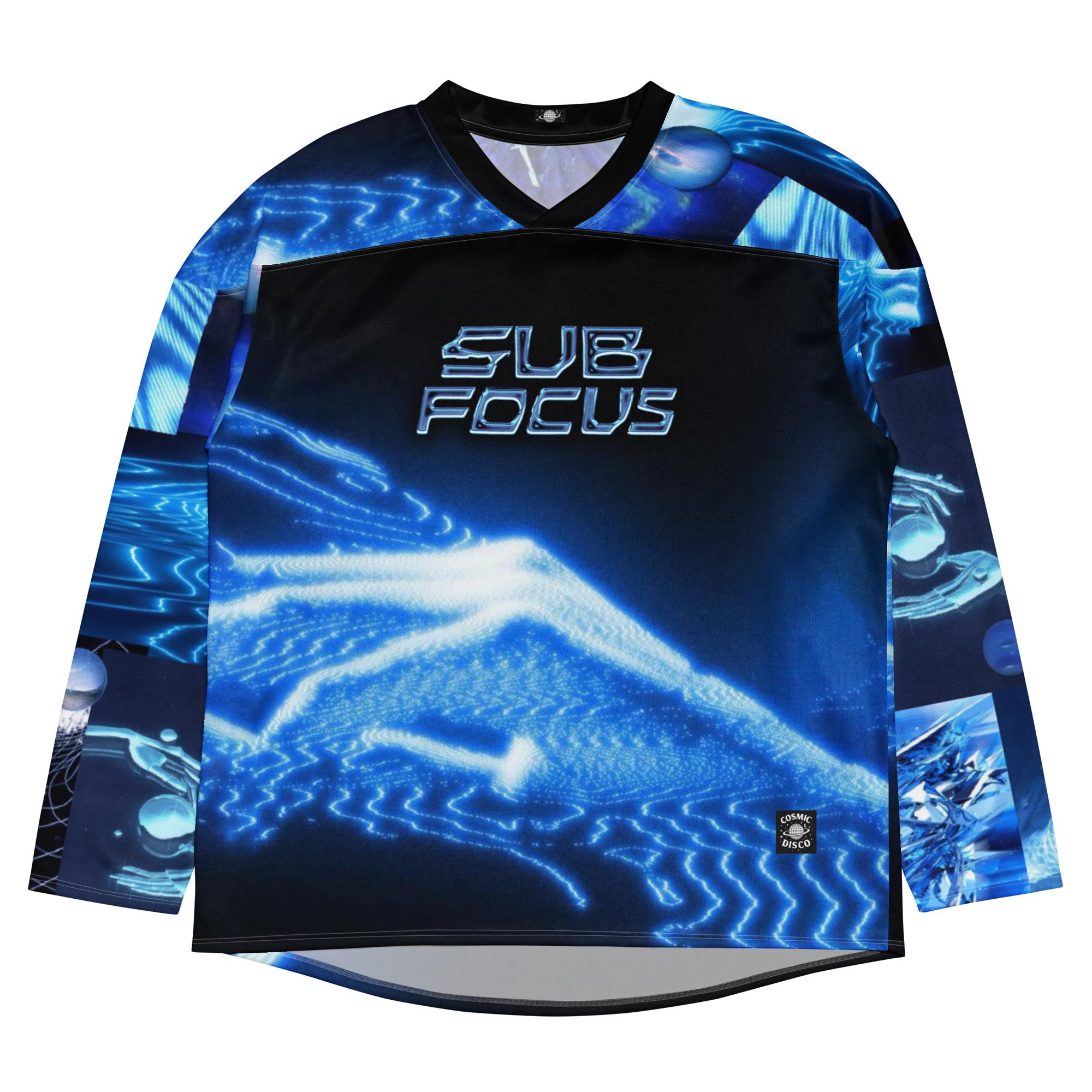 Discover Men's Hockey Jersey, Drum & Bass Sub Focus Inspired, Y2K Cyber Rave Outfit, Techno Festival Jersey