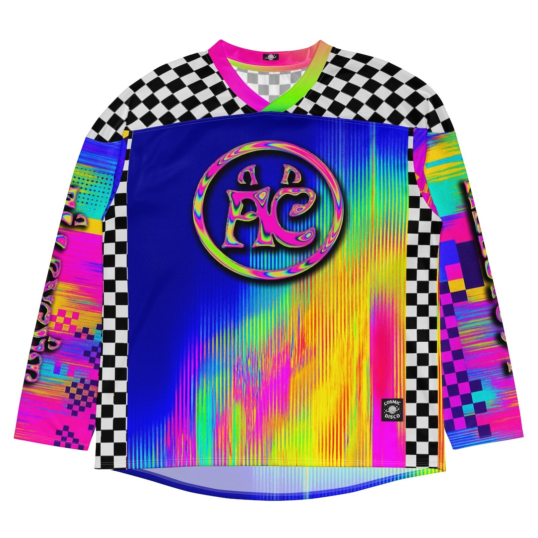 Teletech Rave Jersey ALLEYCVT Inspired Rave Jersey, Psychedelic Festival Outfit, Comfy ...