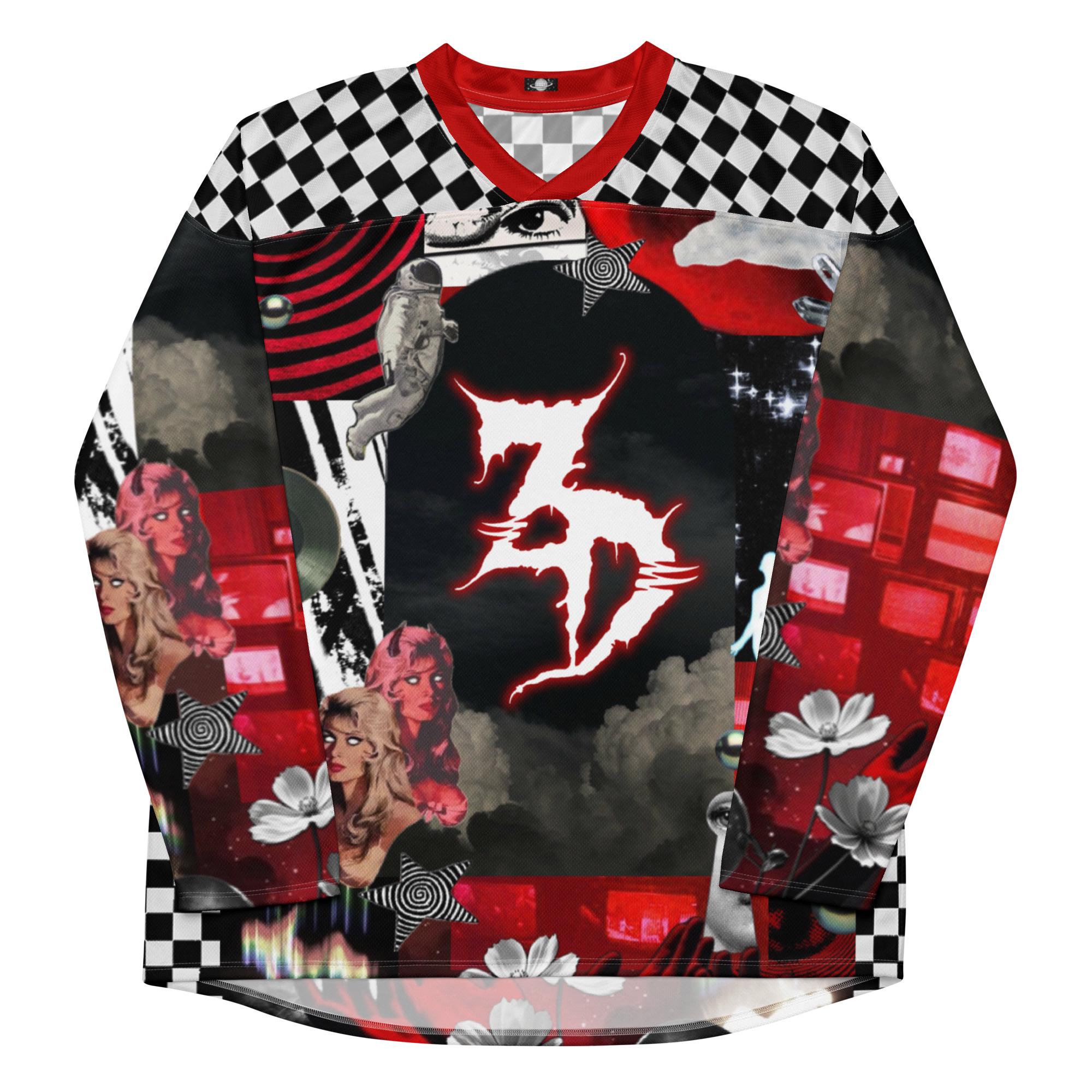 Discover Zeds Dead Inspired Rave Jersey, Psychedelic Bass Music Oversized Hockey Jersey, Festival Fashion for Ravers
