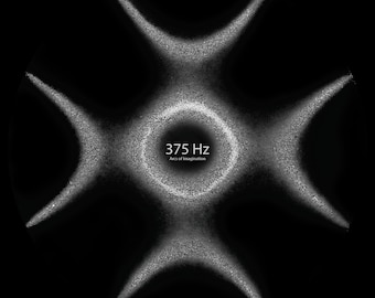 Chladni Plate Art-- 2 DIGITAL .PNG DOWNLOADS (with/without text), Chladni pattern, acoustic art, Cymatics, Chladni, sound waves, sound art