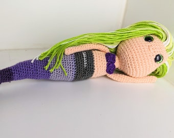 Soft Crochet Amigurumi Mermaid Doll