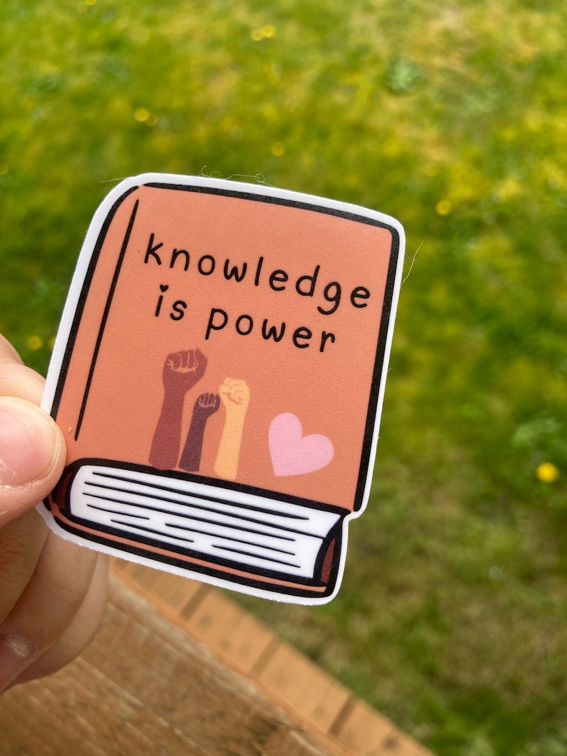 Knowledge is Power Sticker: Motivational Reading Decal - Etsy