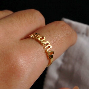 Name Ring, Custom Name Ring, Sterling Silver Name Ring, Gold Personalized Ring, New Mom Gift, Baby Girl Gift, Best Friend Gift,Gift For Mom