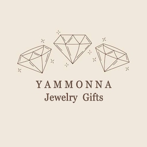 May include: A logo for a jewelry store called "YAMMNONNA Jewelry Gifts". The logo features three stylized diamond shapes in a line, with small stars around them.