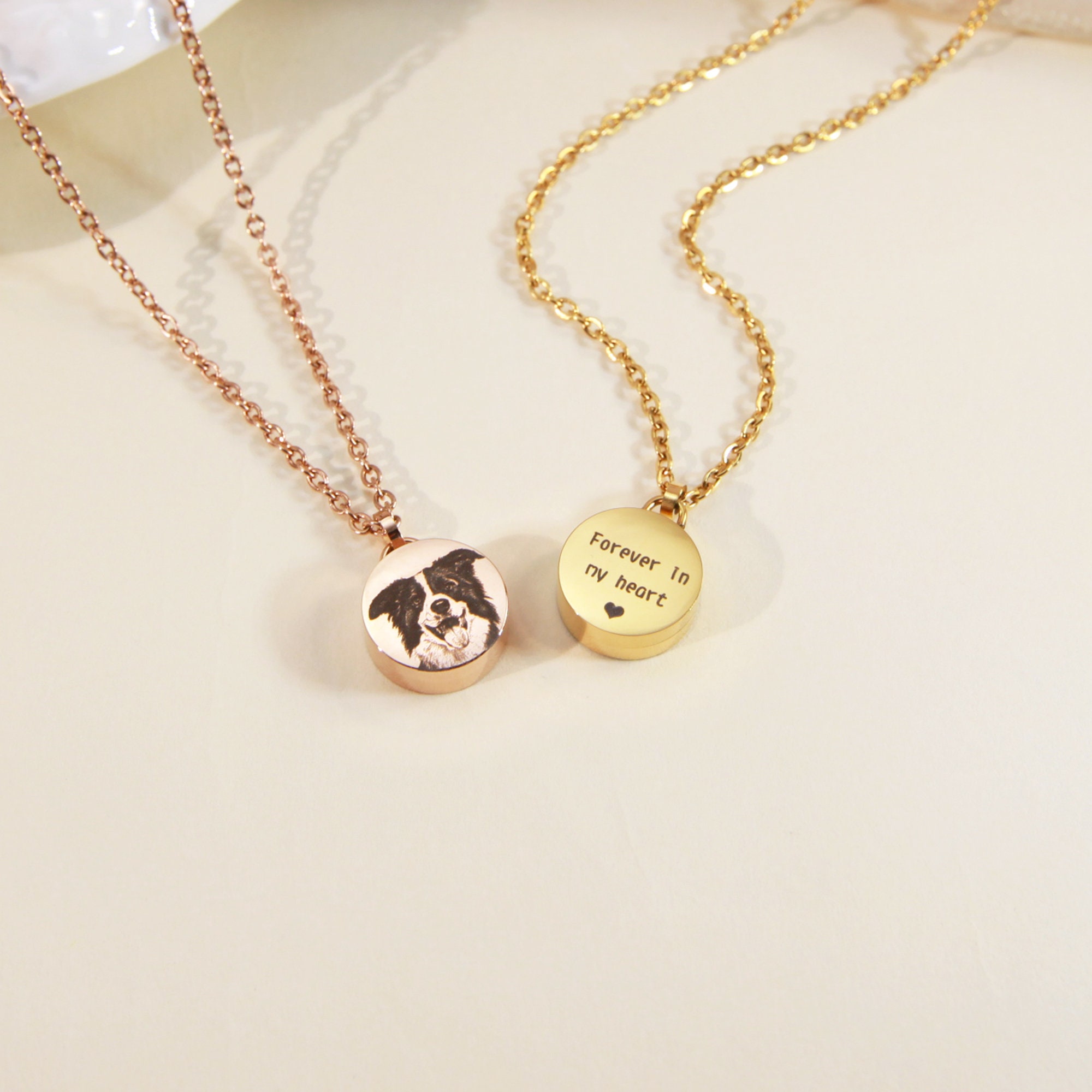 Custom Dog Hair Necklace,custom Photo Memorial Locket Necklace, Pet