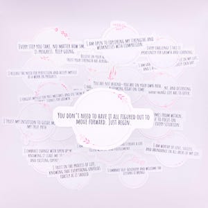 Positive Affirmation Stickers: Self-Love, Mental Health, Journaling - 20 Floral Stickers