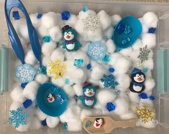 Winter Loose Parts Kit, Winter Sensory Kit, Winter Tinker Tray - Etsy