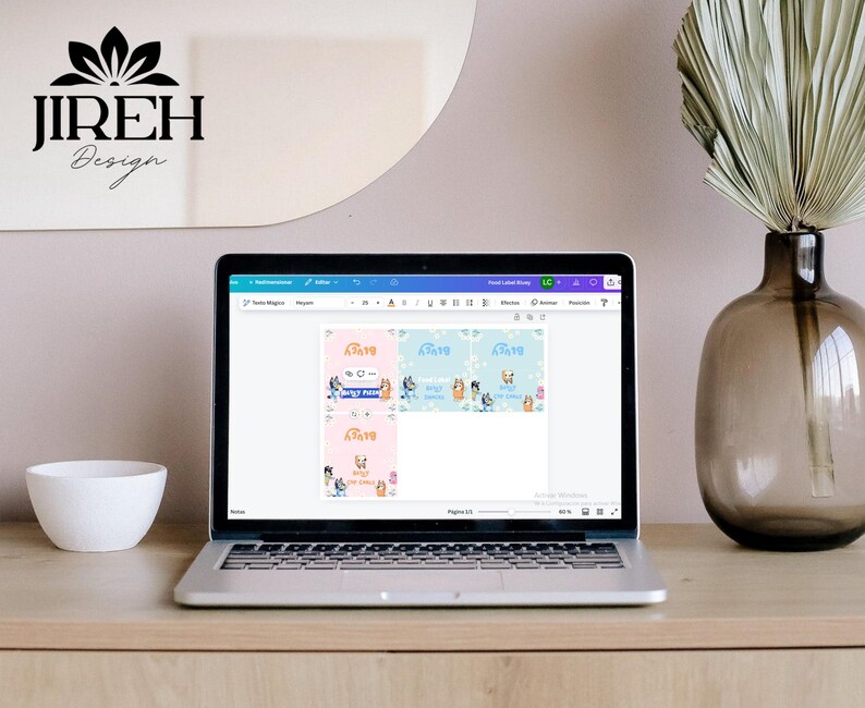 Editable Birthday Food Label, Party Food Label, Canva Template, Digital