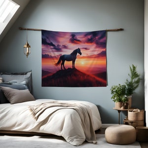 Horse Tapestry | Equestrian Tapestry | Horse Wall Tapestry | Equestrian Wall Tapestry | Horse Wall Decor | Horse Art | Horse Gift