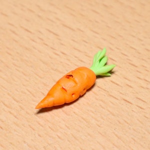Miniature Carrots | Set of 2 | Clay Mini Food | Handmade Tiny Veggie | Asian Veggie | Clay Art | Vietnamese Carrot | Cute Food | Dollhouse