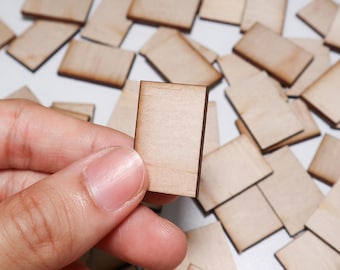 100 Wood Blank Books | 1:12 Scale | Dollhouse Books | Miniature Books | Little Library | Mini Bookshelf | TBR Jar