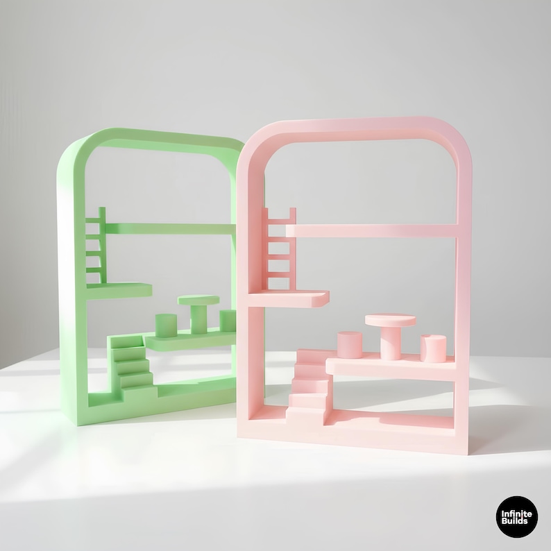 3D Printed PLA Mini Art Toy Display Shelf: Smiski, Sonny Angel image 1