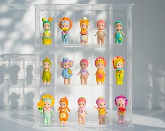 Clear Acrylic Cubby Shelf | Sonny Angel & Smiski Display Case | Mini Figure Organizer | Kawaii Desk Decor | Collector Shelf