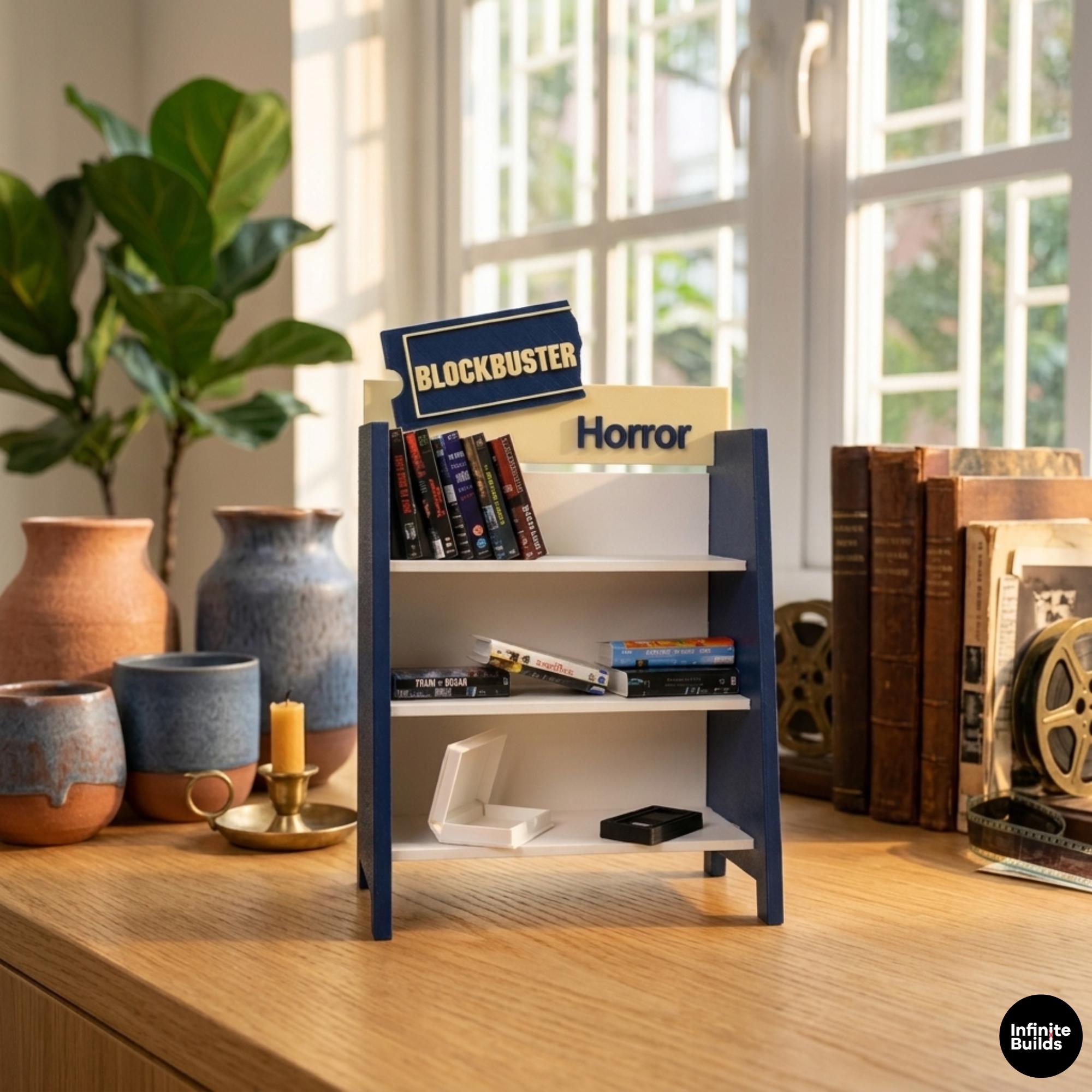Mini VHS Display Shelf 1:12 | Retro Video Store Stand | Blockbuster ...