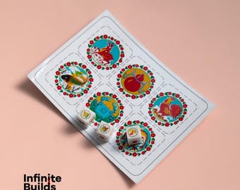 Mini Vietnamesisch Bầu Cua Cá Ngựa Spiel Set: Mondneujahr Geschenk