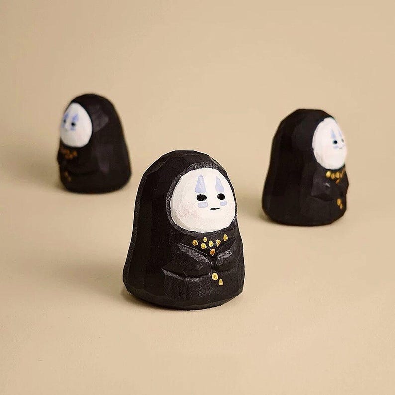 Handmade Wooden Spirit Figurine: Minimalist Faceless Desk Decor - Etsy