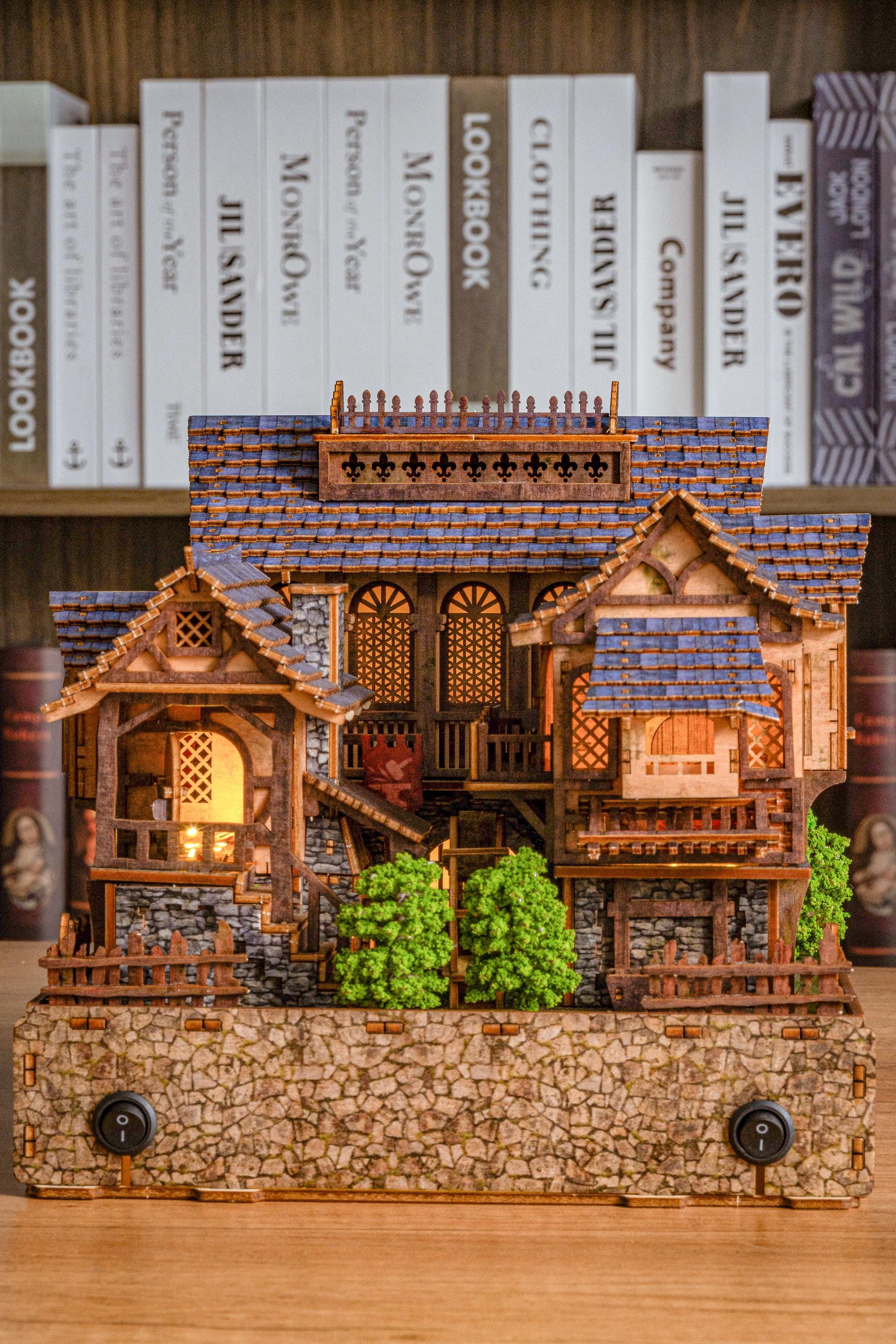 Heartbrook Village DIY Book Nook: Miniature Wooden House Diorama