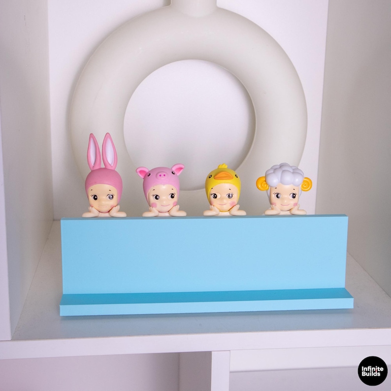 Sonny Angel Hippers Display Stand | 1:12 Scale | 3D Printed PLA Shelf | Desk Decor Organizer | Kawaii Display | Gift for Collectors image 3