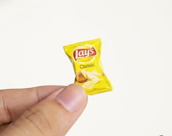 1:12 Mini Chips | Miniature Food | Mini Snacks | Dollhouse Accessories | Lightweight Paper | Mini Kitchen Food | Food Pantry