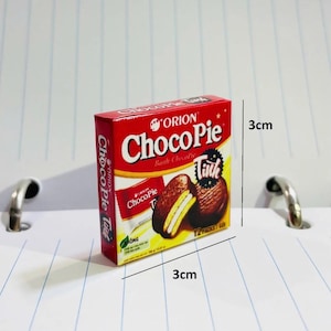 Mini ChocoPie Box | Set of 2 | Scale 1:12 | Miniature Food | Dollhouse Snacks | Asian Mini Snacks | Asian Mini Supermarket