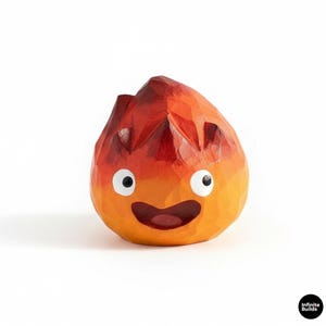 Porte-clés esprit du feu | Mini breloque fait main en bois | Accessoire mignon inspiré des dessins animés | Décoration pour bureau et sac | Cadeau pour les fans