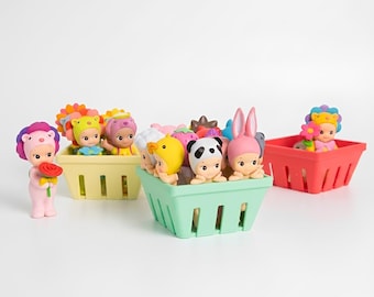 Juego de 2 mini cestas expositoras / Impresión 3D en PLA / Cesta Sonny Angel Hippers / Bonita decoración de almacenamiento / Miniatura para casa de muñecas / Regalo para coleccionistas