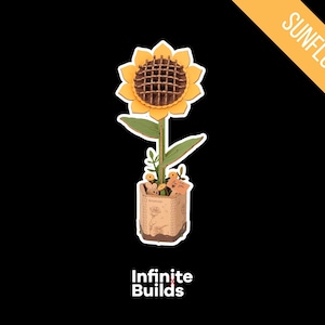 Wooden Flower 3D Puzzle: Sunflower