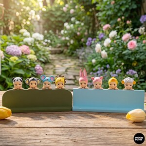 Sonny Angel Hippers Display Stand | 1:12 Scale | 3D Printed PLA Shelf | Desk Decor Organizer | Kawaii Display | Gift for Collectors image 2