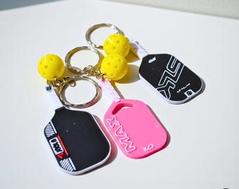 Mini Pickleball Paddle Keychain | 3D Printed Resin | Sports Keychain Accessory | Pickleball Vibe | Gift for Players & Fans
