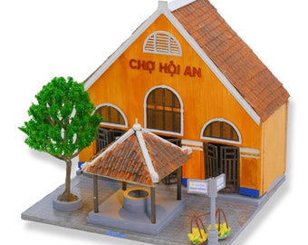 Hoi An Market | Vietnam 3D Wooden Puzzle | Souvenir Gift | Vietnam Collectible Set