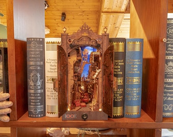 Moonwick City Book Nook DIY Kit: Handmade Fantasy Diorama with LED Lights