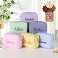 Personalized Embroidered Makeup ,Bridesmaid Gift, Custom Cosmetic Bag ,Bridesmaid Proposal, Christmas Gift, Gift for Her, Mothers Day Gift