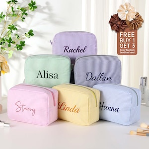 Maquillage brodé personnalisé, cadeau de demoiselle d'honneur, trousse à cosmétiques personnalisée, proposition de demoiselle d'honneur, cadeau de Noël, cadeau pour elle, cadeau de fête des mères