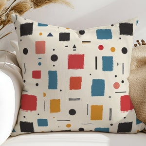 Modern Geometric Pillow Cover, Colorful Modern Decorative Throw Pillow Cover, Artistic Home Decor, Living Room Accessory