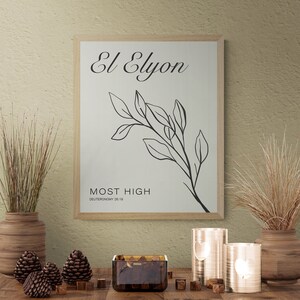 El Elyon Most High, Deuteronomy 26:19 Hebrew Names Of God, Bible Verse Jehovah, Scripture Wall Art, Jehovah Names Of God, Bible Printables