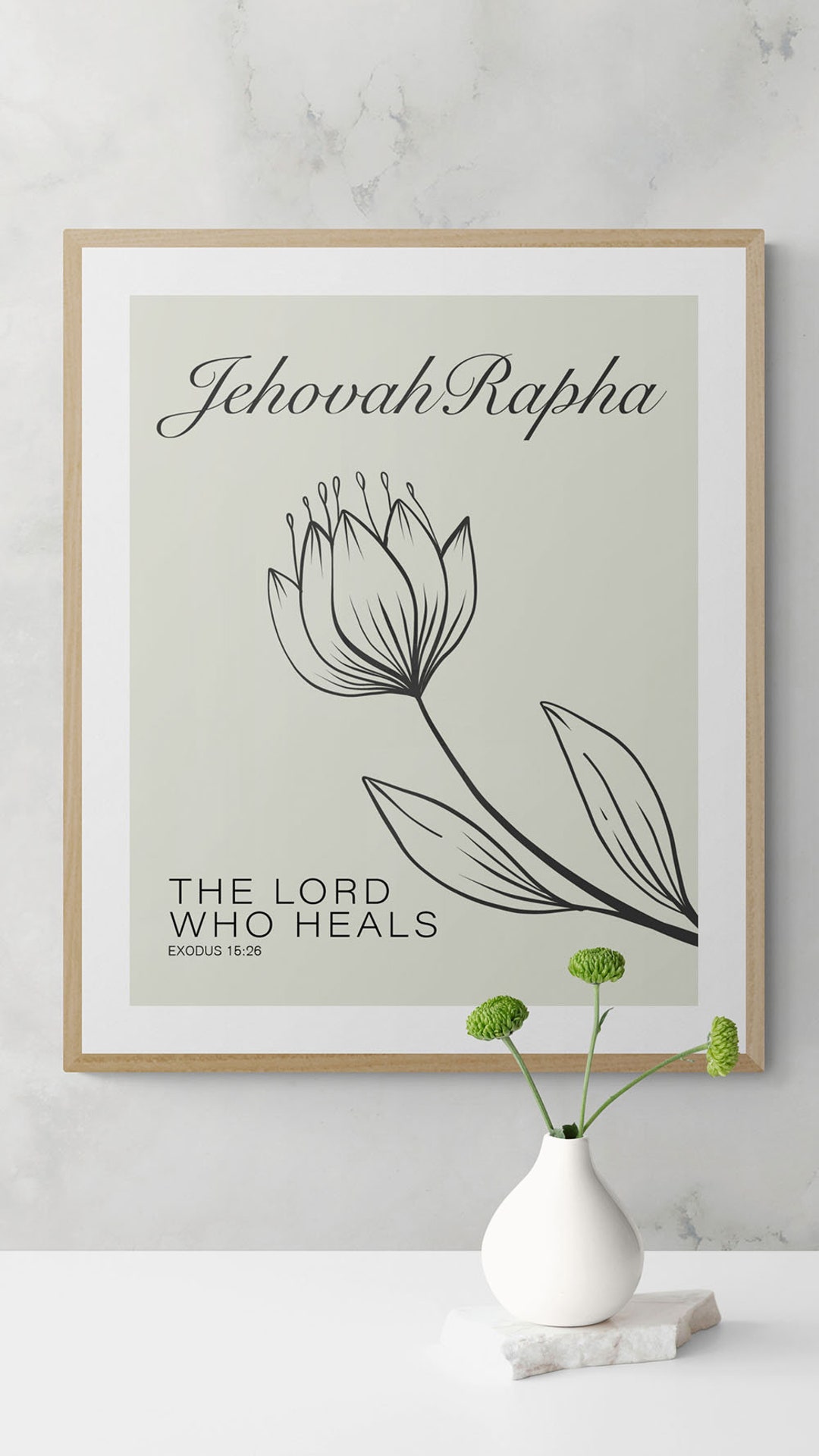 Rapha Printable Wall Art, Names of God, Christian Wall Art, Bible Verse