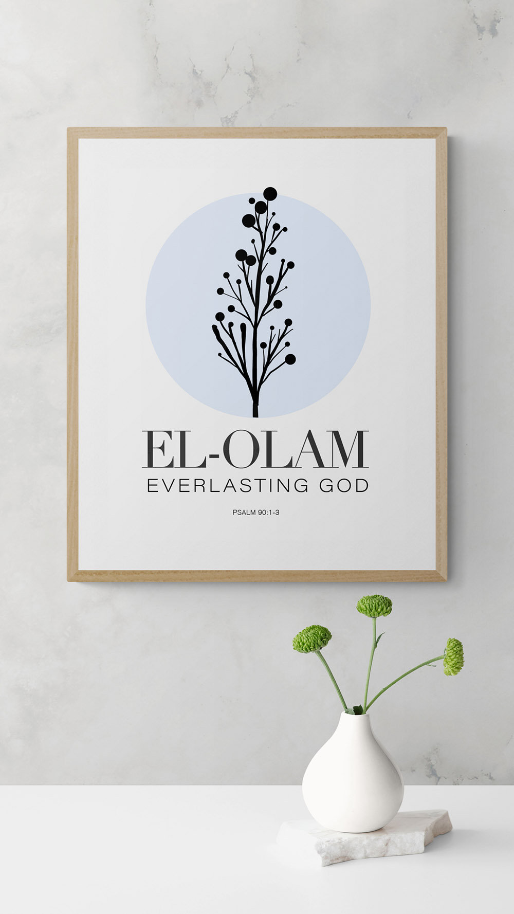 El Olam Name of God Wall Art, El Olam Meaning Hebrew Name of God Poster Modern Home Décor
