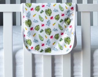 The Tropicana Bamboo Burp Cloth - Baby Towel - Washcloth for infants, babies and toddlers