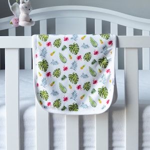 The Tropicana Bamboo Burp Cloth - Baby Towel - Washcloth for infants, babies and toddlers
