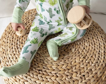 The Cacti Bamboo Viscose Romper Pajama - Baby Pajama/Onesie - Footed Sleeper for Babies and Toddlers